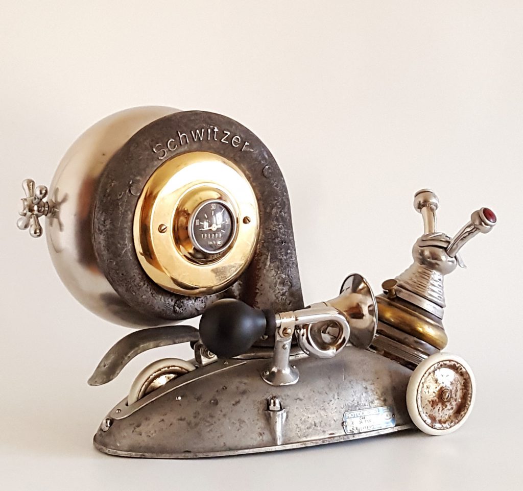 Snail metal sculpture