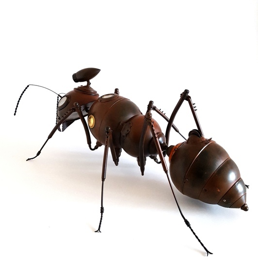 steampunk ant sculpture