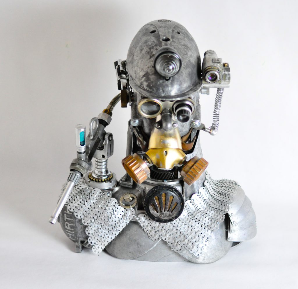 military man steampunk sculpture