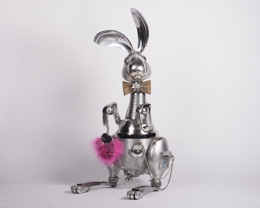 rabbit from scrap metal